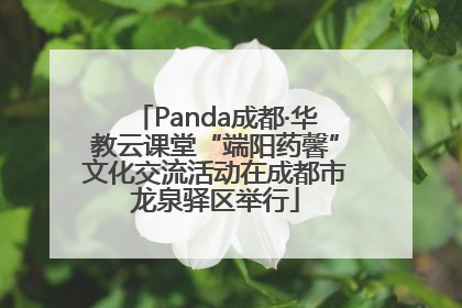 Panda成都·华教云课堂“端阳药馨”文化交流活动在成都市龙泉驿区举行